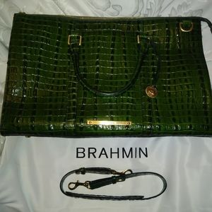 Brahmin La Scala Weekender Racing Green RARE & HTF